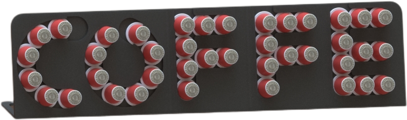 Kệ Đựng Viên Nén Cà Phê Theo Chữ