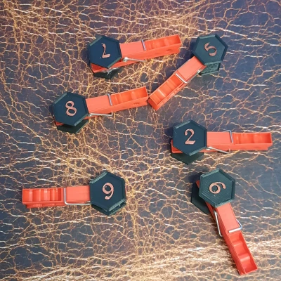 Set 9 Token Số 1-9 Gắn Chốt