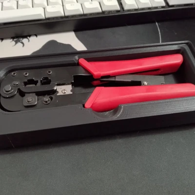 Kệ Gridfinity 2x5x4 cho kìm bấm mạng (rj45/rj11)