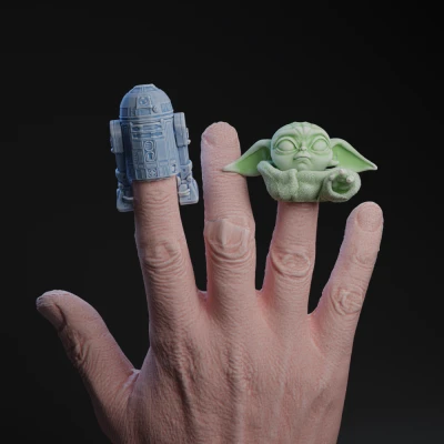 Mẫu In 3D: Nhân Vật Baby Grogu và R2