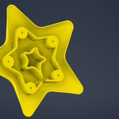 Mô hình 3D Ngôi sao Giáng Sinh