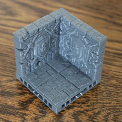 Góc Tường Dungeon OpenLock Trang Trí Kiếm Và Khiên