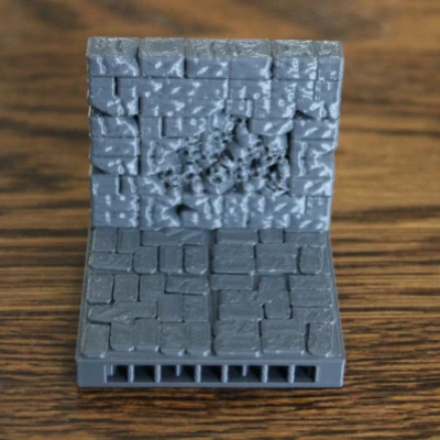 OpenLock: Tấm gạch dungeon tường với đầu lâu chạm khắc