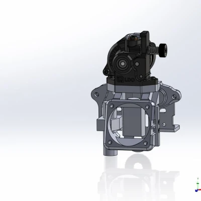 Mô hình SOLID đầu in Anycubic Kobra Go và bộ chuyển đổi LDO Orbiter