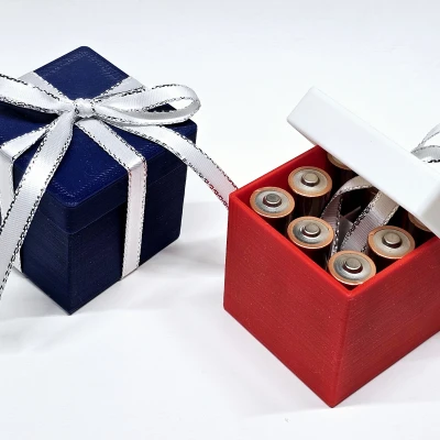Hộp Quà Nhỏ Kèm Đế Lót Cho Tối Đa 8 Pin AA