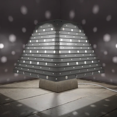 Đèn Gấp Gọn Hoa Văn Sao In Liền