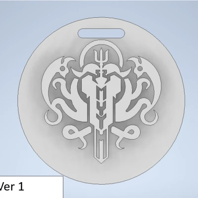 Đồng xu/móc khóa logo Hololive Myth