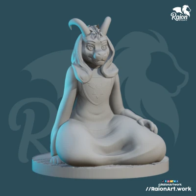 Mô hình Asriel Dreemurr - Phiên bản trưởng thành đang ngồi