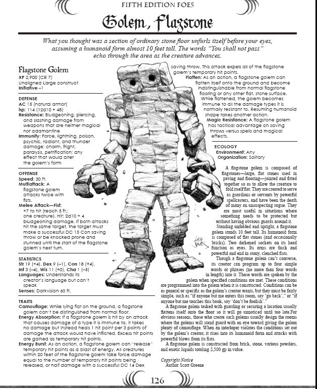 Tượng Đá Golem Chờ Sẵn