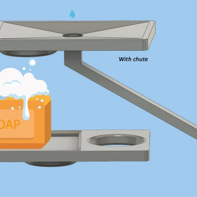 Phần nối thêm đế đựng xà bông & ly cho đế cũ (parametric)