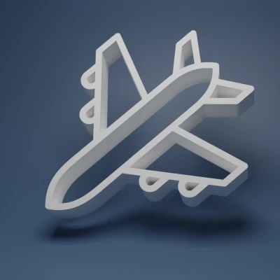 Hình Vẽ Máy Bay 3D Dạng Đường Nét