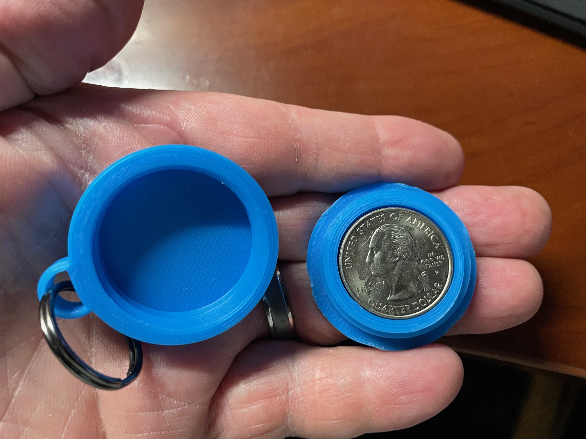 Móc Khóa Đựng Tiền Xu 25 Cent Mỹ