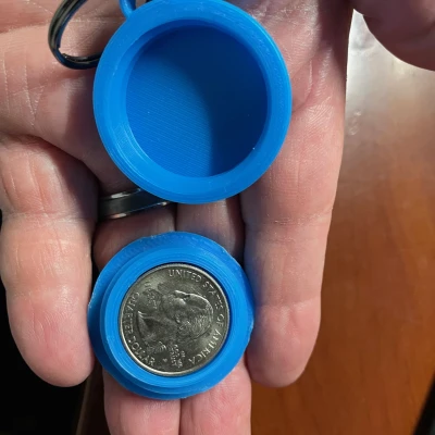 Móc Khóa Đựng Tiền Xu 25 Cent Mỹ