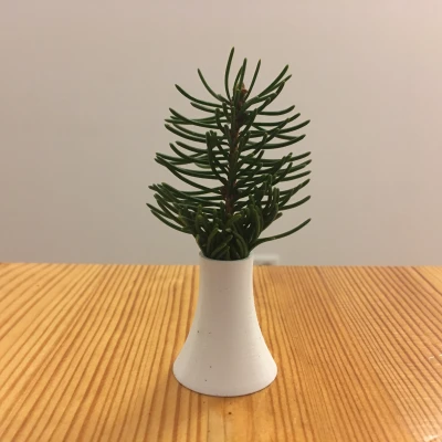 Cây thông mini: Bình cắm cành Noel - phiên bản Swabia của cây thông Noel ;)