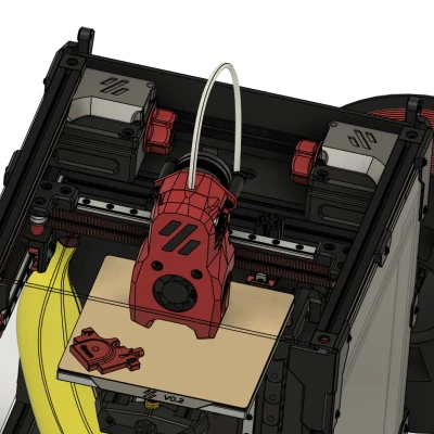 Voron 0.2 - Nắp che bộ căng đai có dẫn dây