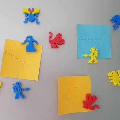 Nam Châm Tủ Lạnh "Wizard of Wor" (C64 / 8-bit)