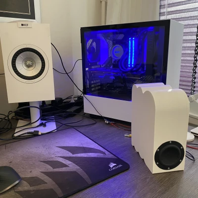 Loa siêu trầm mini bằng bê tông in 3D (Bản sửa đổi HexiBase)