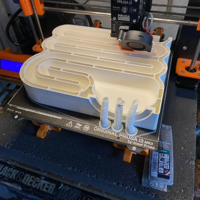 Loa siêu trầm mini bằng bê tông in 3D (Bản sửa đổi HexiBase)