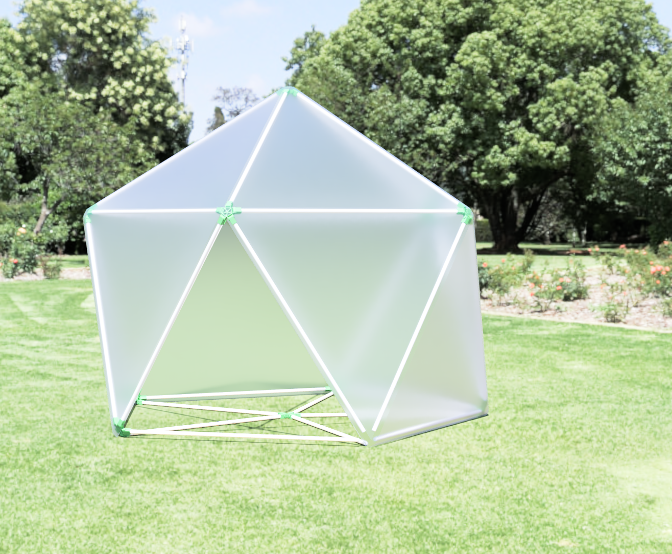 Nhà Kính Trắc Địa - Khớp Nối PVC Linh Hoạt