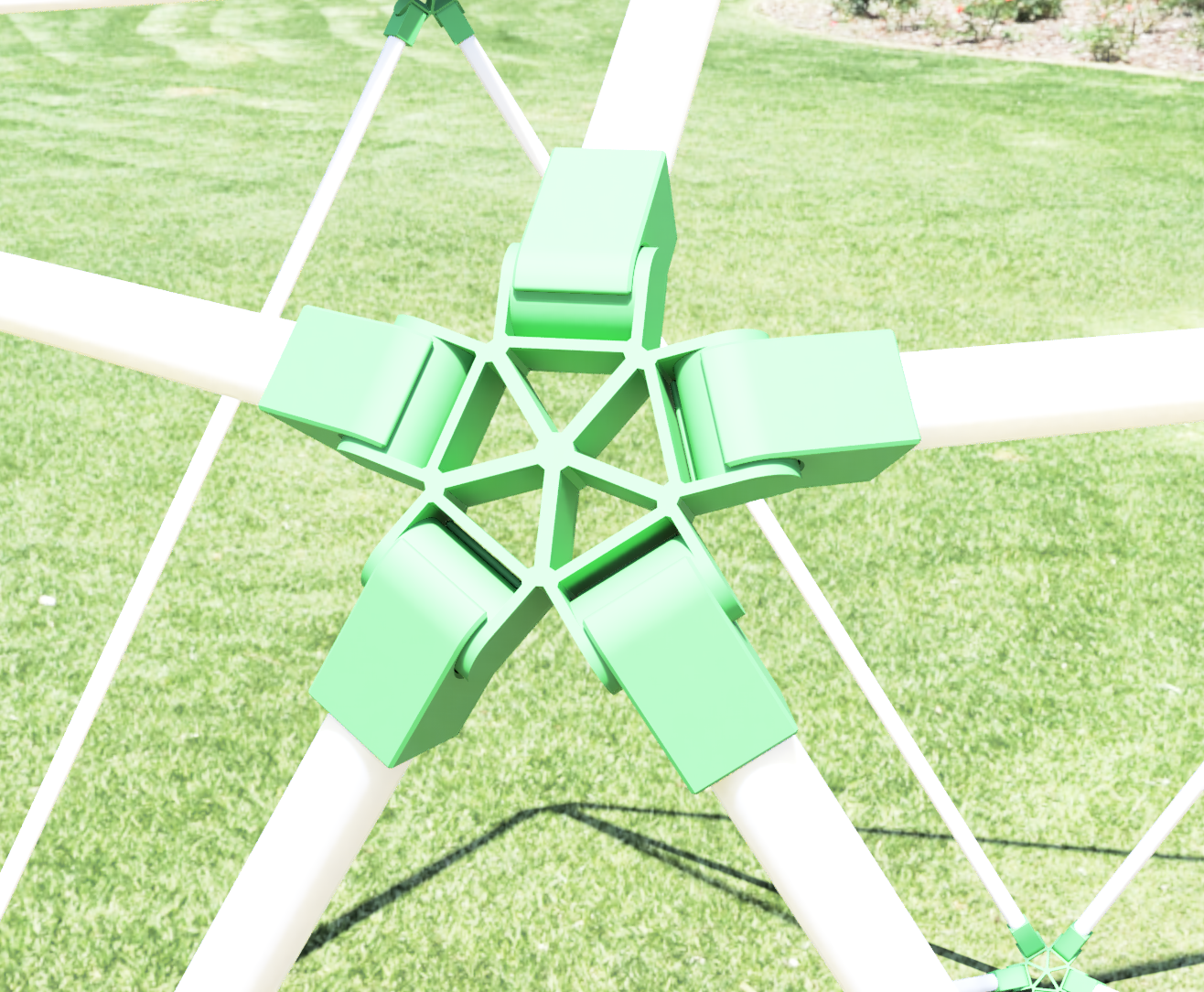 Nhà Kính Trắc Địa - Khớp Nối PVC Linh Hoạt