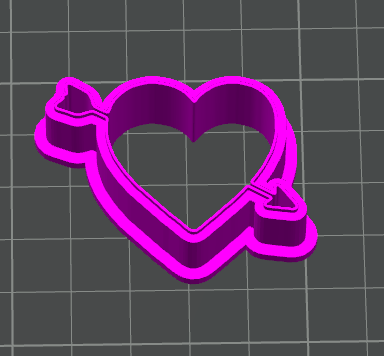 Khuôn Cắt Bánh Trái Tim Có Mũi Tên - Valentine