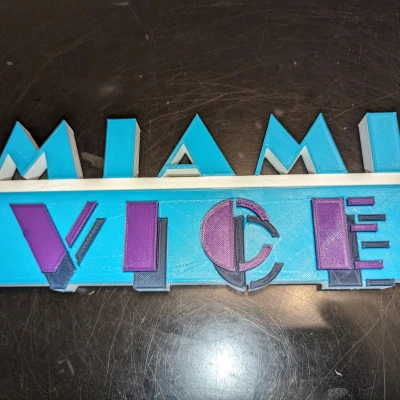 Biển hiệu Logo Miami Vice! 3D "Miami Vice!"