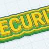 Móc Khóa SECURITY – Thẻ In 3D / SECURITY Schlüsselanhänger - Thumbnail 1