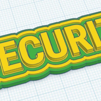 Móc Khóa SECURITY – Thẻ In 3D / SECURITY Schlüsselanhänger