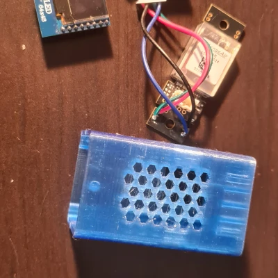 Vỏ hộp cho Senseair s8 CO2 + wemos + màn hình OLED