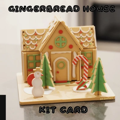 Mẫu Thẻ Ngôi Nhà Bánh Gừng Giáng Sinh