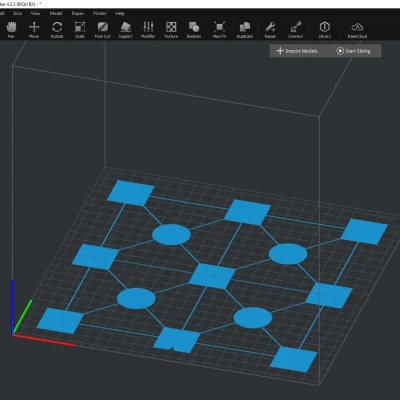 Mô hình kiểm tra độ phẳng bàn in (Bed Level Test)