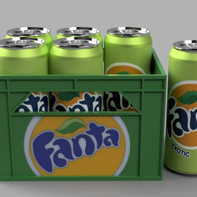 Kệ/Thùng đựng lon Fanta slim 6x33cl
