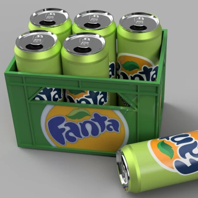 Kệ/Thùng đựng lon Fanta slim 6x33cl