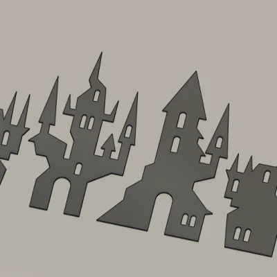 Mô hình Nhà Halloween 2D