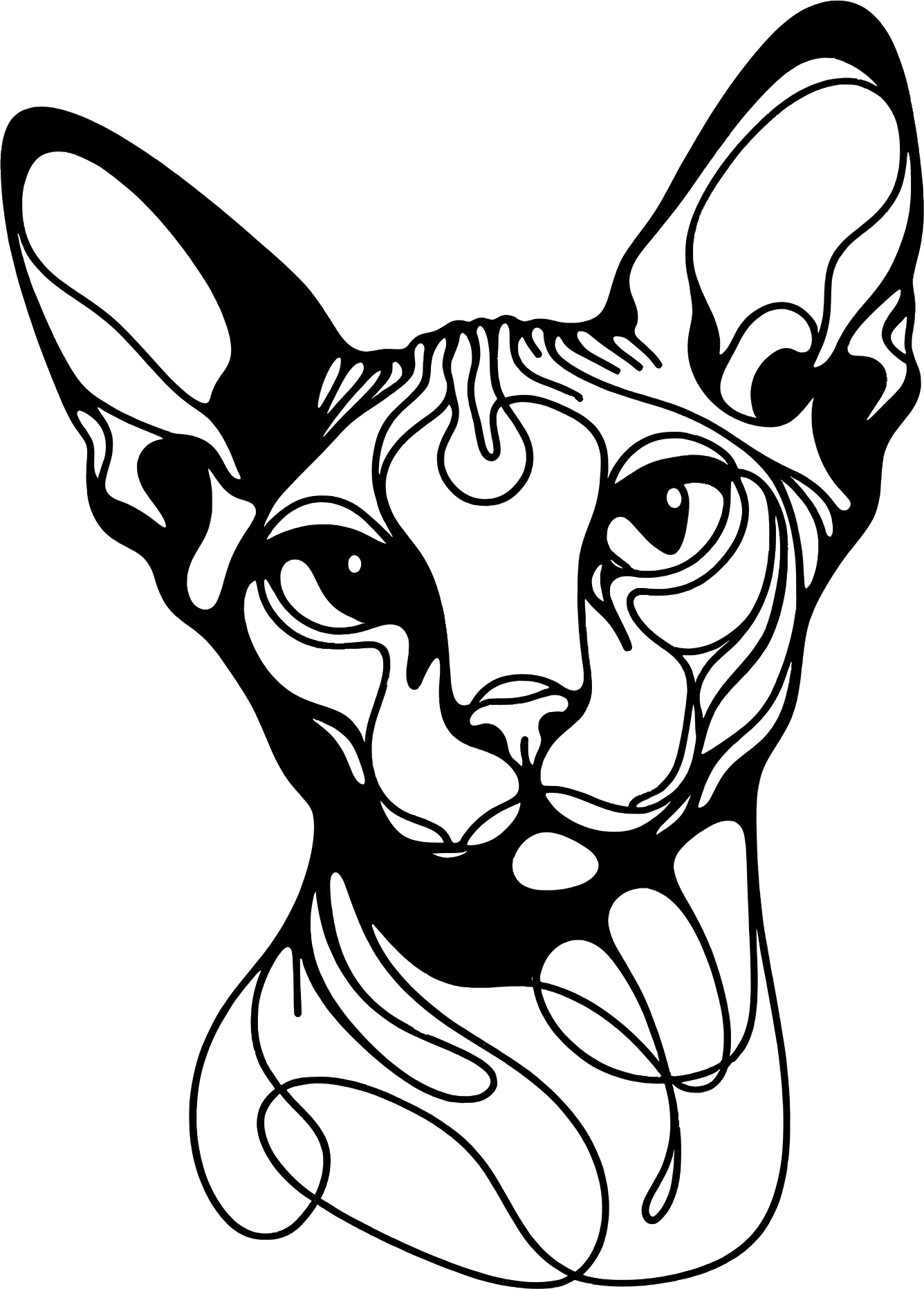 Tranh treo tường mèo Sphynx