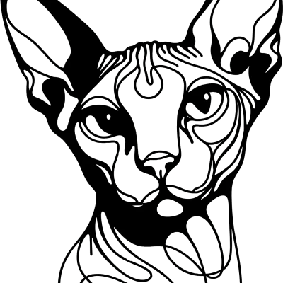 Tranh treo tường mèo Sphynx