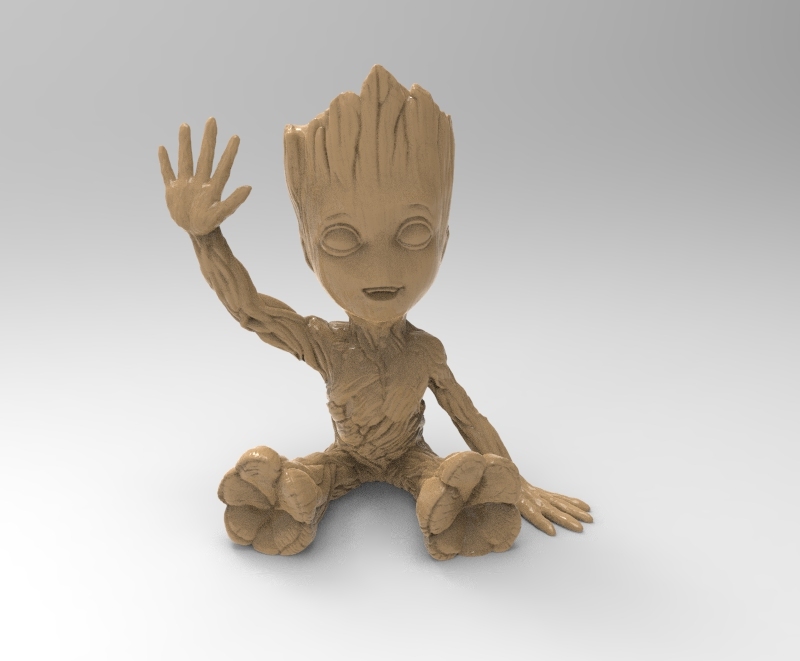 Bé Groot Vui Vẻ Rỗng Ruột