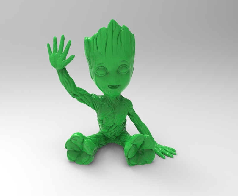 Bé Groot Vui Vẻ Rỗng Ruột