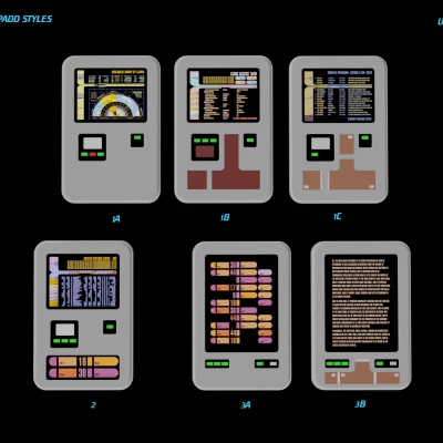 Star Trek TNG PADD Nhỏ Biến Thể