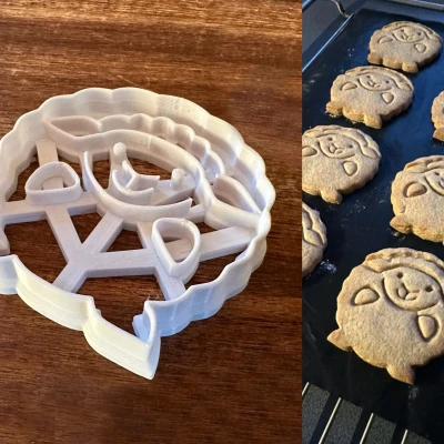 Khuôn Cắt Bánh Quy Hình Cừu Có In Họa Tiết