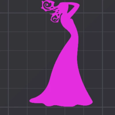 Mô hình 3D: Hình bóng người phụ nữ