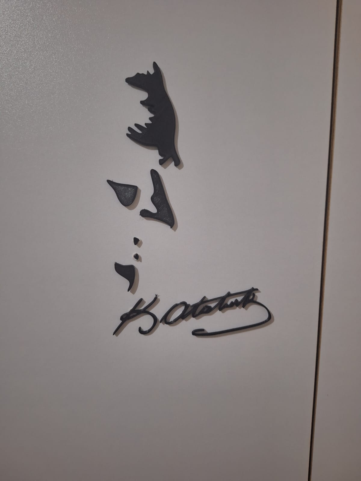 Hình bóng có chữ ký của Bác