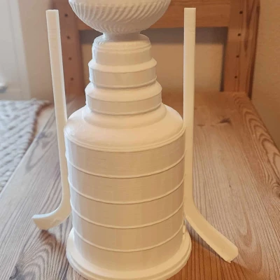 Mô hình Cúp Vô Địch Tampa Bay Lightning Kèm Gậy Khúc Côn Cầu