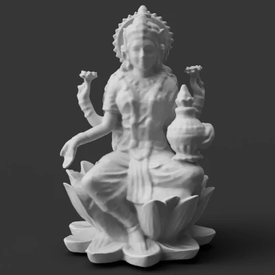 Lakshmi - Nữ thần May mắn, trên đài sen