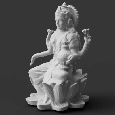 Lakshmi - Nữ thần May mắn, trên đài sen