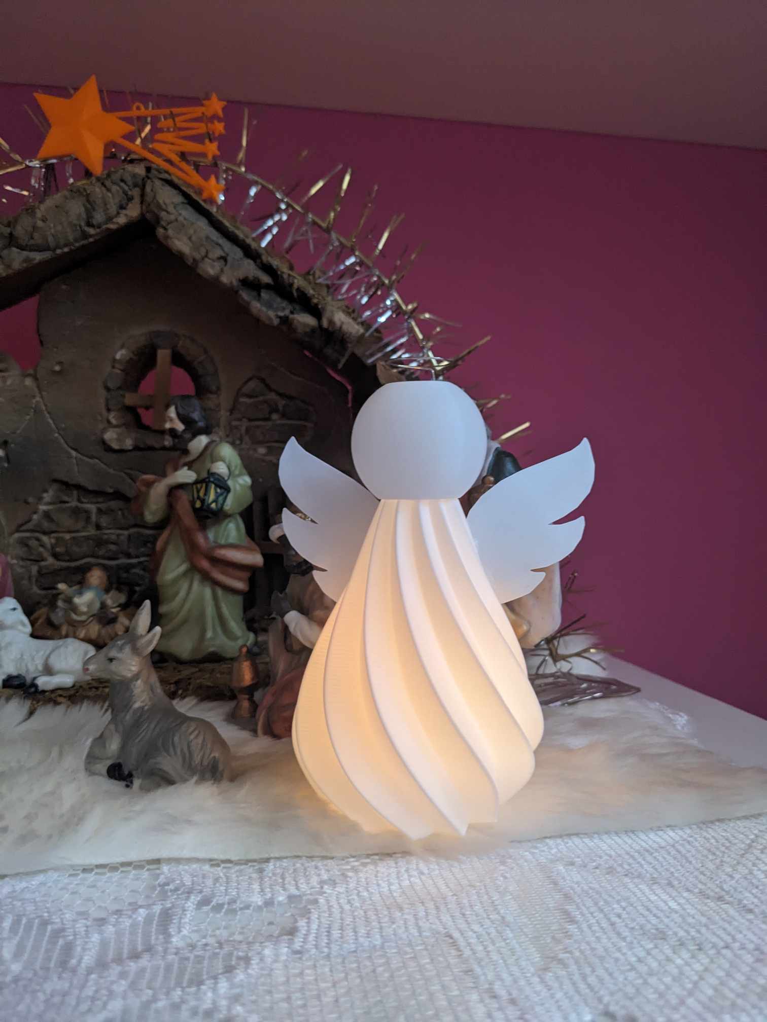 Thiên Thần Nến Tealight (Chế Độ Vase)