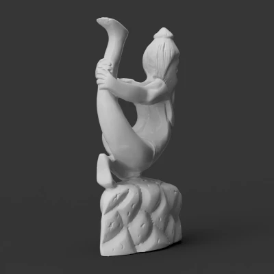 Tượng Thầy Yoga Tư Thế Nửa Cung (Ardha-Dhanurasana)