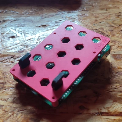 Đế gắn Raspberry Pi 3/4/5 có móc treo cho bảng Ikea Skådis