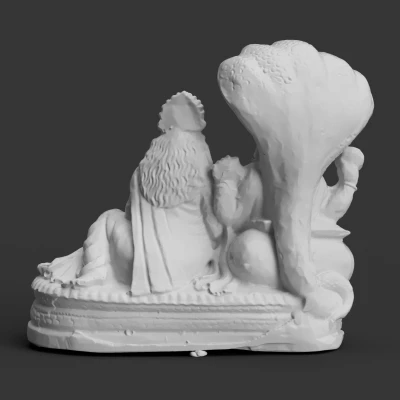 Vishnu & Lakshmi Tựa Lưng Trên Rắn Thần Shesha