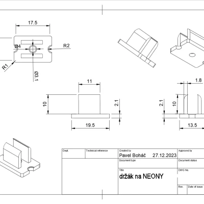 Kẹp Đèn Neon LED 12-24V